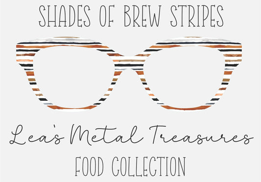 Shades of Brew Stripes Eyewear Frame Toppers COMES WITH MAGNETS