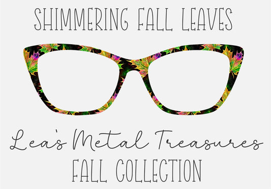 Shimmering Fall Leaves Eyewear Frame Toppers COMES WITH MAGNETS
