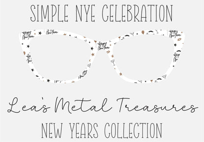 Simple NYE Celebration Eyewear Frame Toppers COMES WITH MAGNETS
