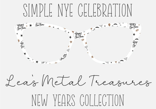 Simple NYE Celebration Eyewear Frame Toppers COMES WITH MAGNETS