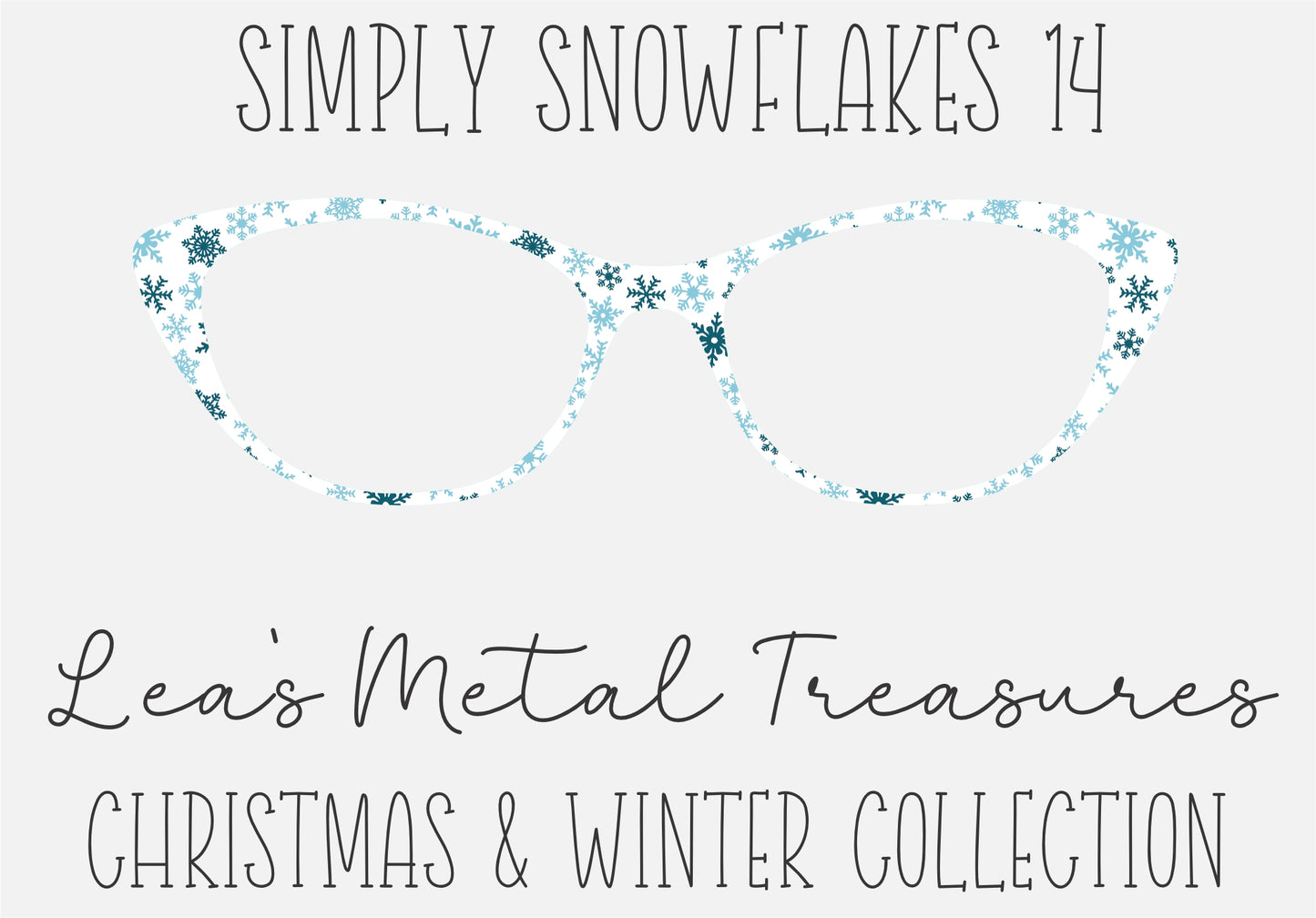 Simply Snowflakes 14 Eyewear Frame Toppers COMES WITH MAGNETS