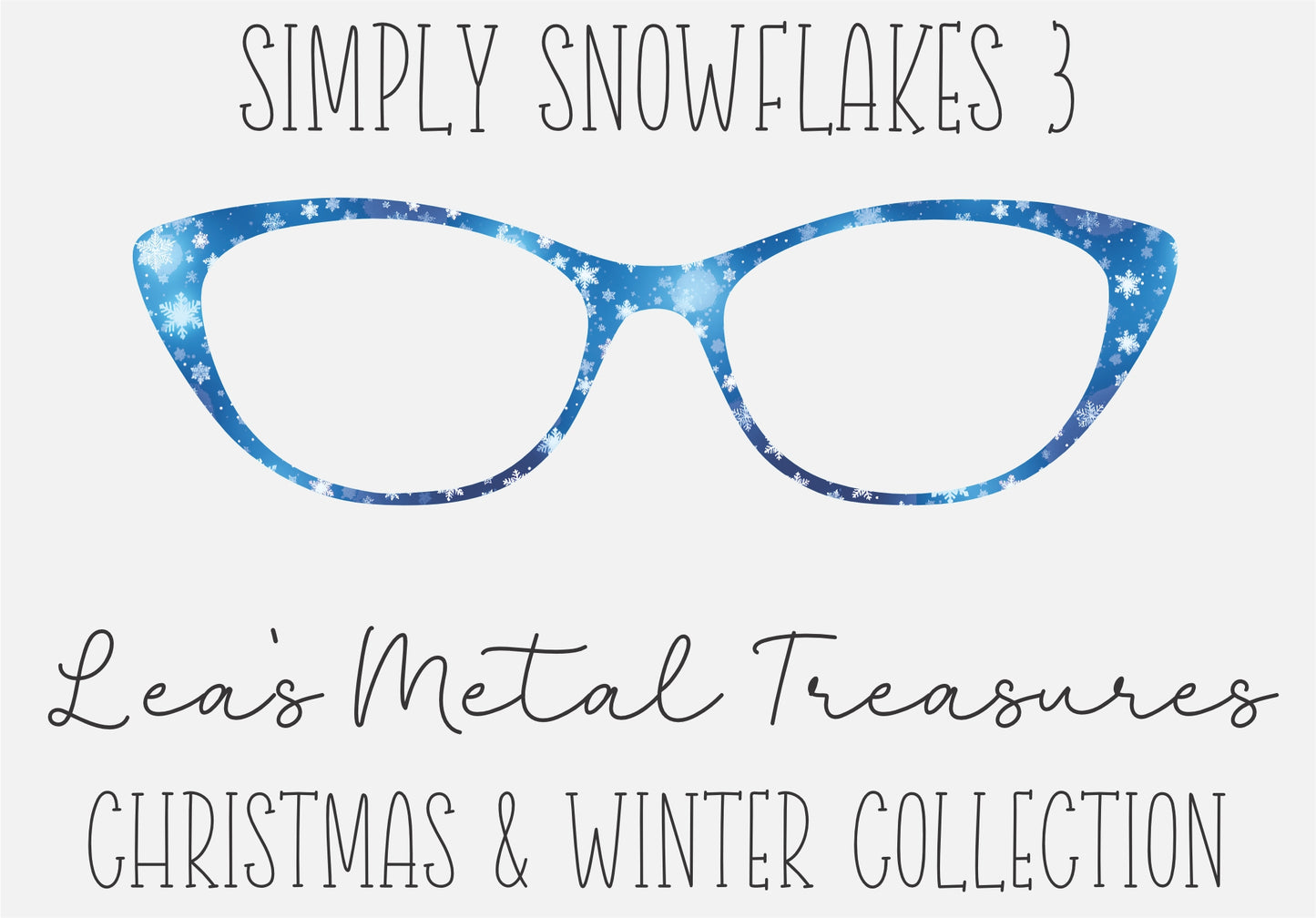 Simply Snowflakes 3 Eyewear Frame Toppers COMES WITH MAGNETS