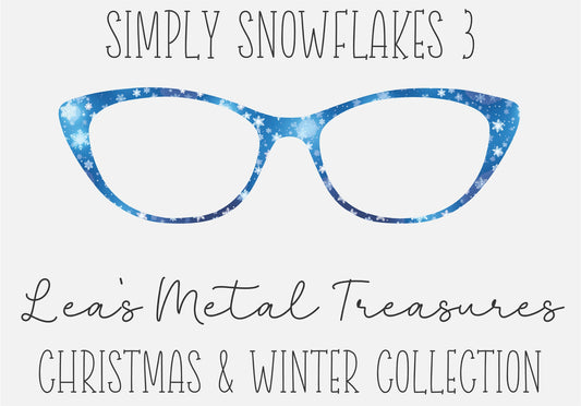 Simply Snowflakes 3 Eyewear Frame Toppers COMES WITH MAGNETS