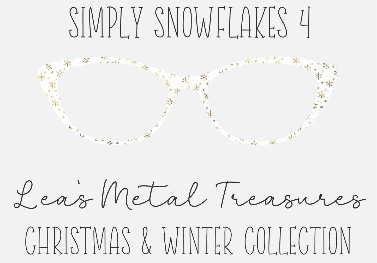 Simply Snowflakes 4 Eyewear Frame Toppers COMES WITH MAGNETS