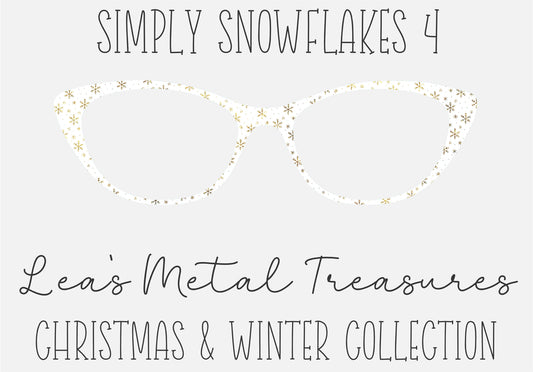 Simply Snowflakes 4 Eyewear Frame Toppers COMES WITH MAGNETS