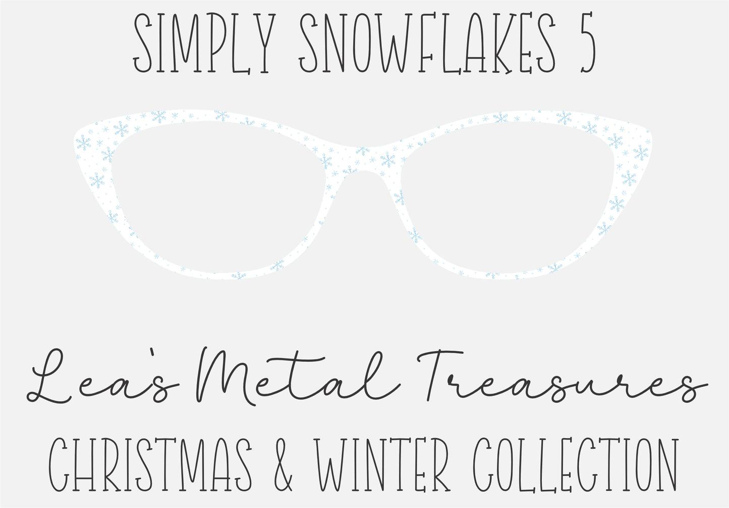 Simply Snowflakes 5 Eyewear Frame Toppers COMES WITH MAGNETS