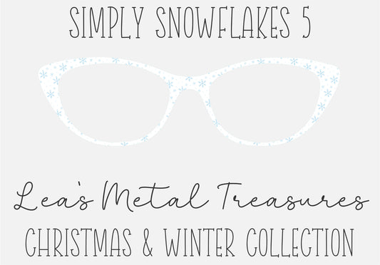 Simply Snowflakes 5 Eyewear Frame Toppers COMES WITH MAGNETS