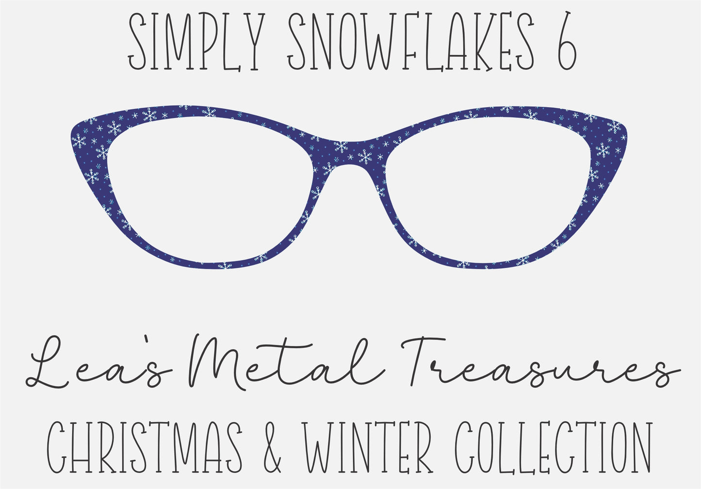 Simply Snowflakes 6 Eyewear Frame Toppers COMES WITH MAGNETS