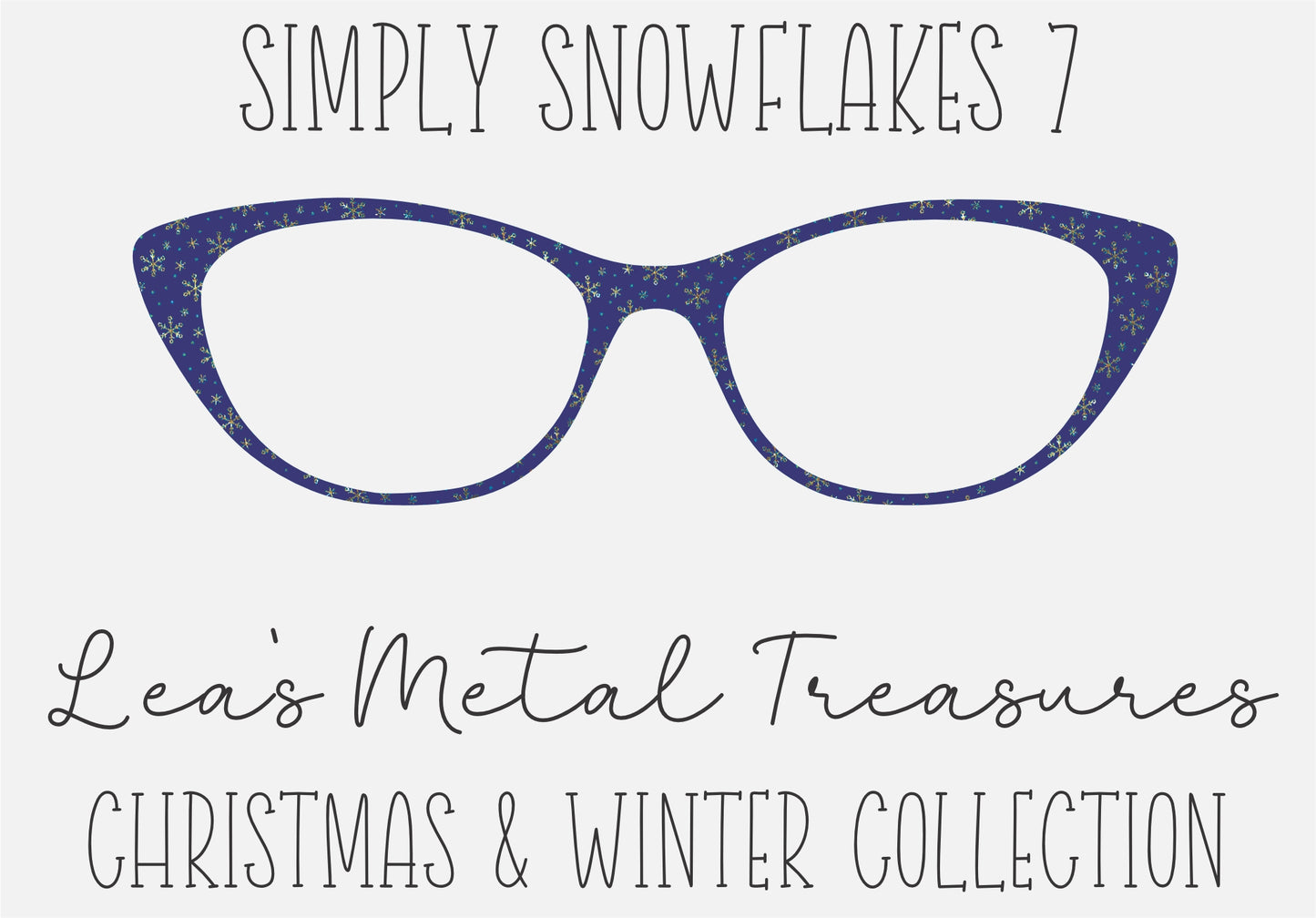 Simply Snowflakes 7 Eyewear Frame Toppers COMES WITH MAGNETS