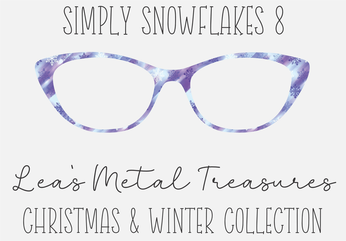 Simply Snowflakes 8 Eyewear Frame Toppers COMES WITH MAGNETS