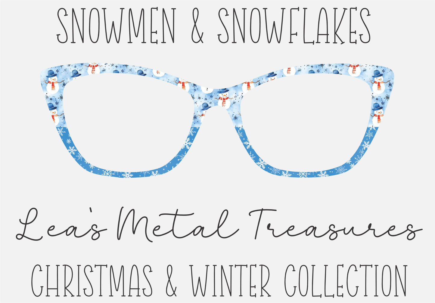 Snowmen & Snowflakes Eyewear Frame Toppers COMES WITH MAGNETS