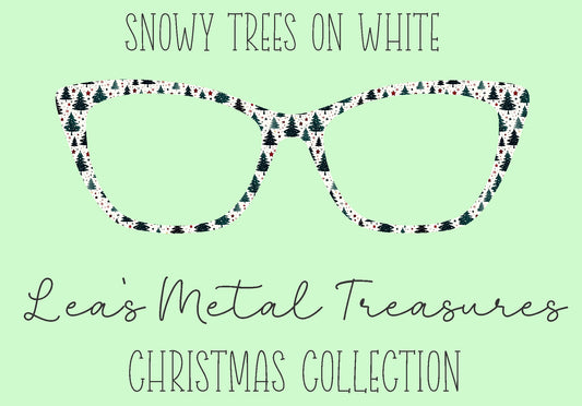 Snowy Trees on White Eyewear Frame Toppers
