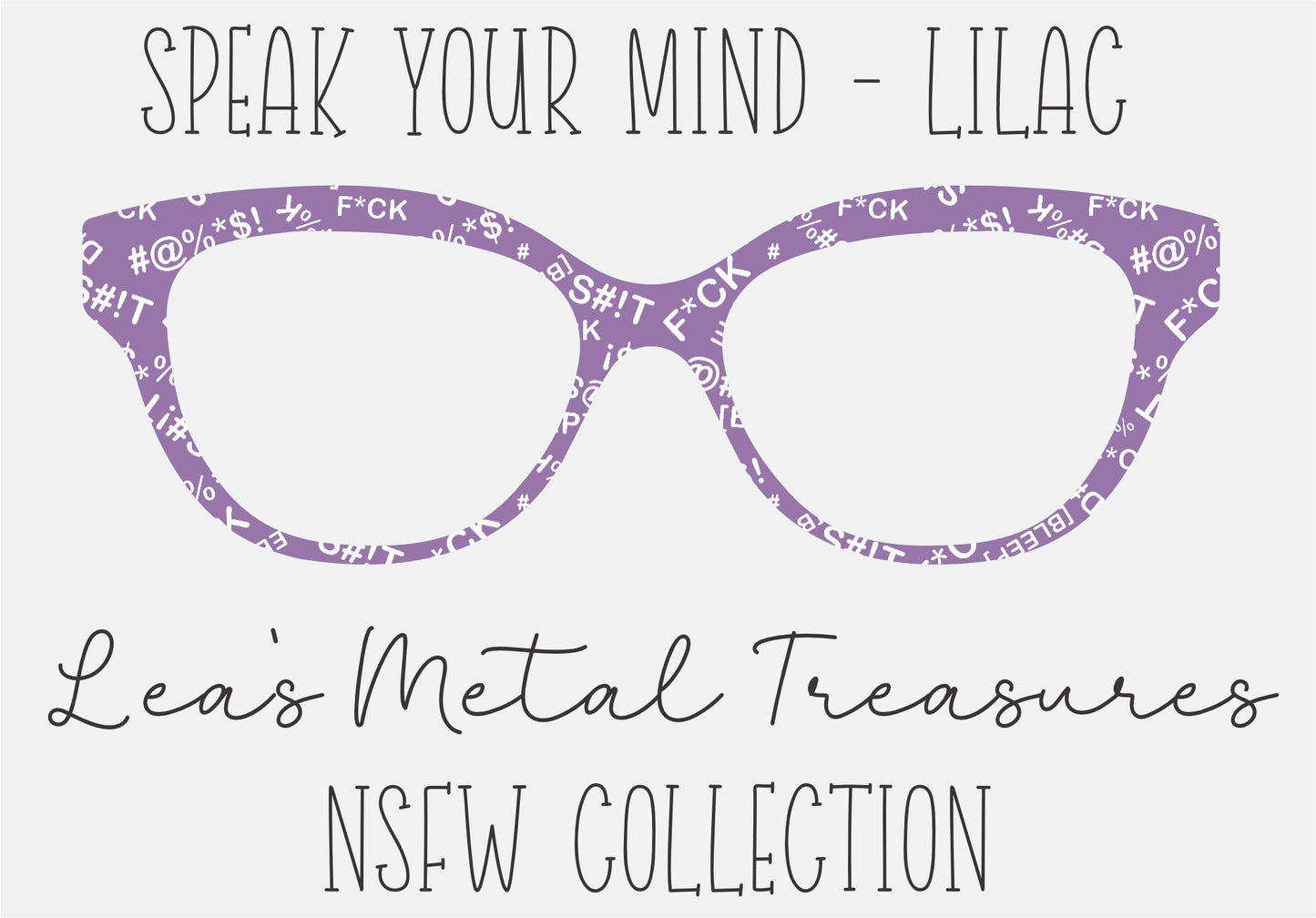 Speak Your Mind Lilac Eyewear Frame Toppers COMES WITH MAGNETS