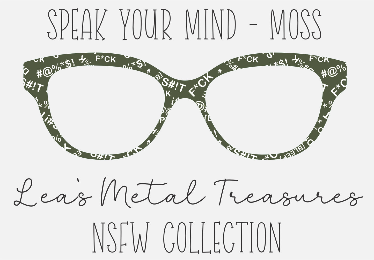 Speak Your Mind Moss Eyewear Frame Toppers COMES WITH MAGNETS