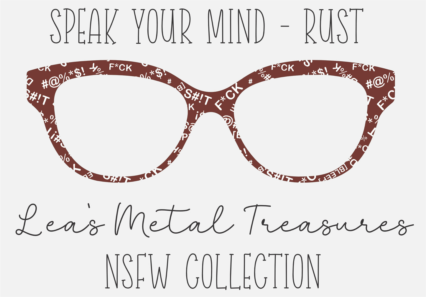 Speak Your Mind Rust Eyewear Frame Toppers COMES WITH MAGNETS