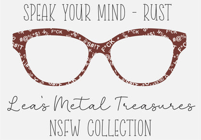 Speak Your Mind Rust Eyewear Frame Toppers COMES WITH MAGNETS