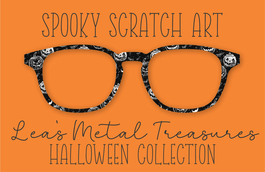 Spooky Scratch Art Eyewear Frame Toppers COMES WITH MAGNETS