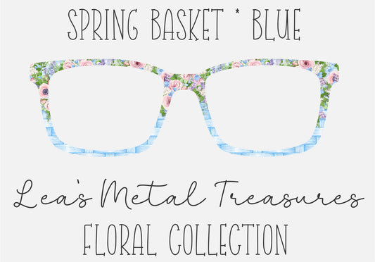 Spring Basket on Blue Eyewear Frame Toppers COMES WITH MAGNETS