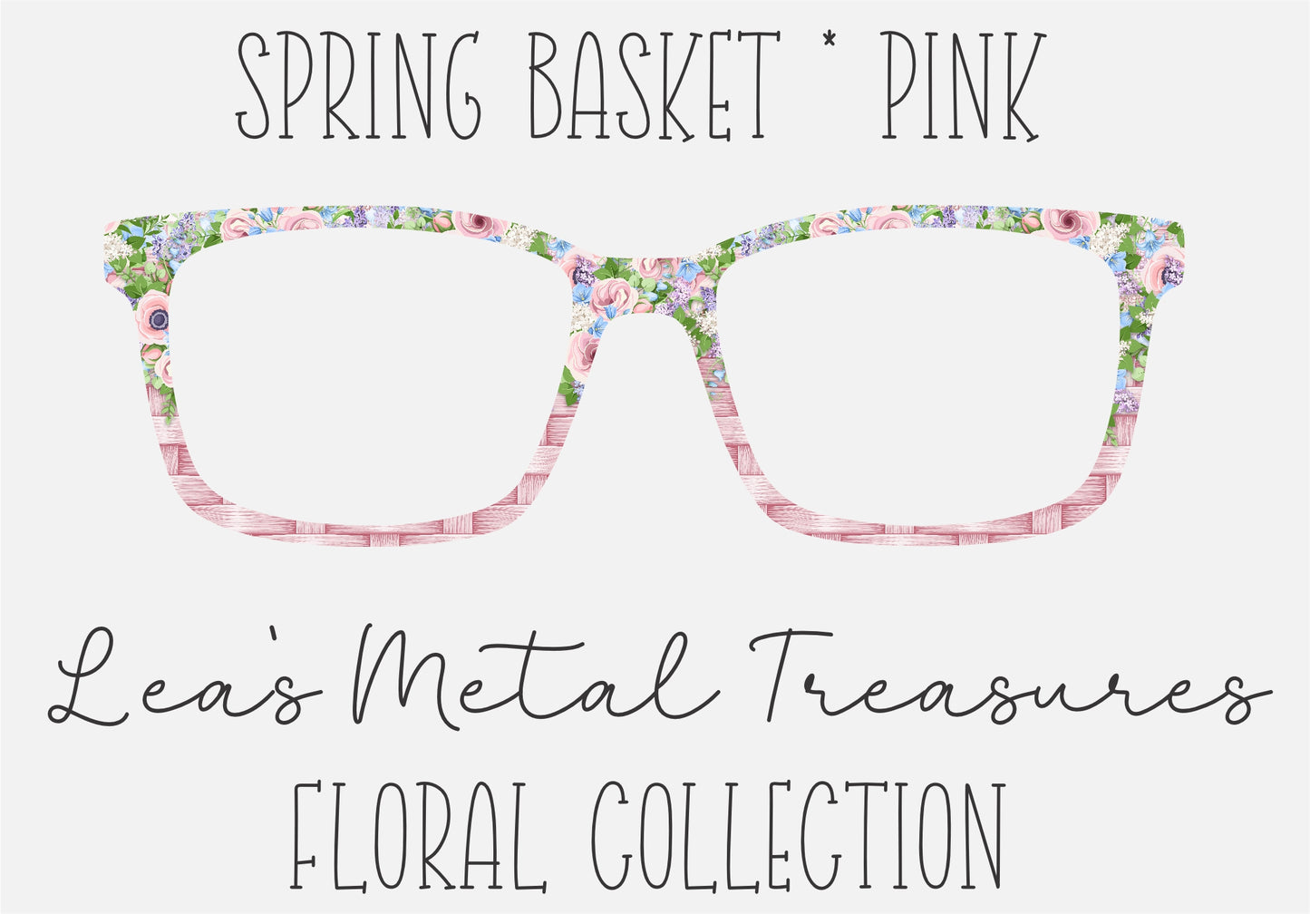 Spring Basket Pink Eyewear Frame Toppers COMES WITH MAGNETS