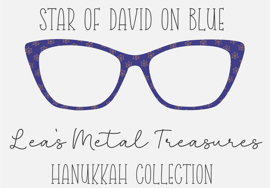 Star of David on Blue Eyewear Frame Toppers COMES WITH MAGNETS