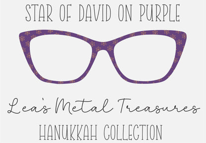 Star of David on Purple Eyewear Frame Toppers COMES WITH MAGNETS