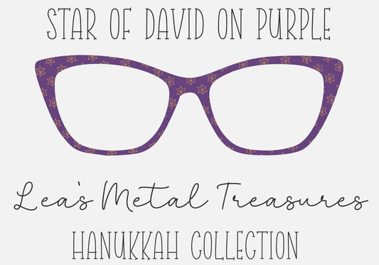 Star of David on Purple Eyewear Frame Toppers COMES WITH MAGNETS