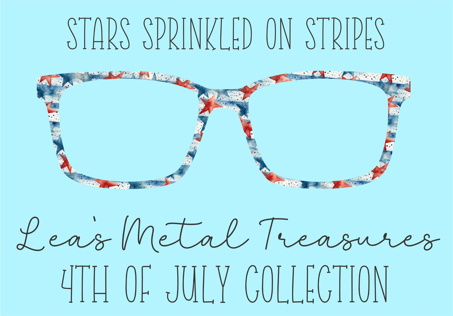 Stars Sprinkled on Stripes Eyewear Frame Toppers