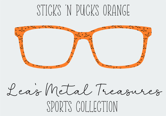 Sticks N Pucks Orange Eyewear Frame Toppers
