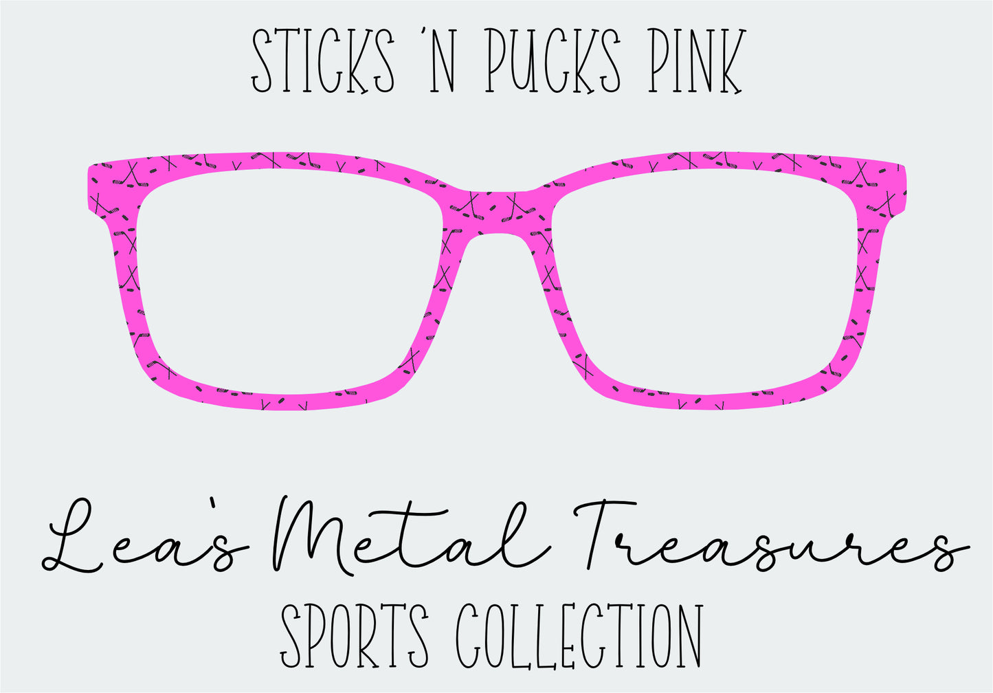 Sticks N Pucks Pink Eyewear Frame Toppers