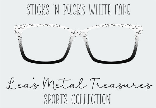 Sticks N Pucks White Fade Eyewear Frame Toppers
