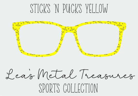 Sticks N Pucks Yellow Eyewear Frame Toppers