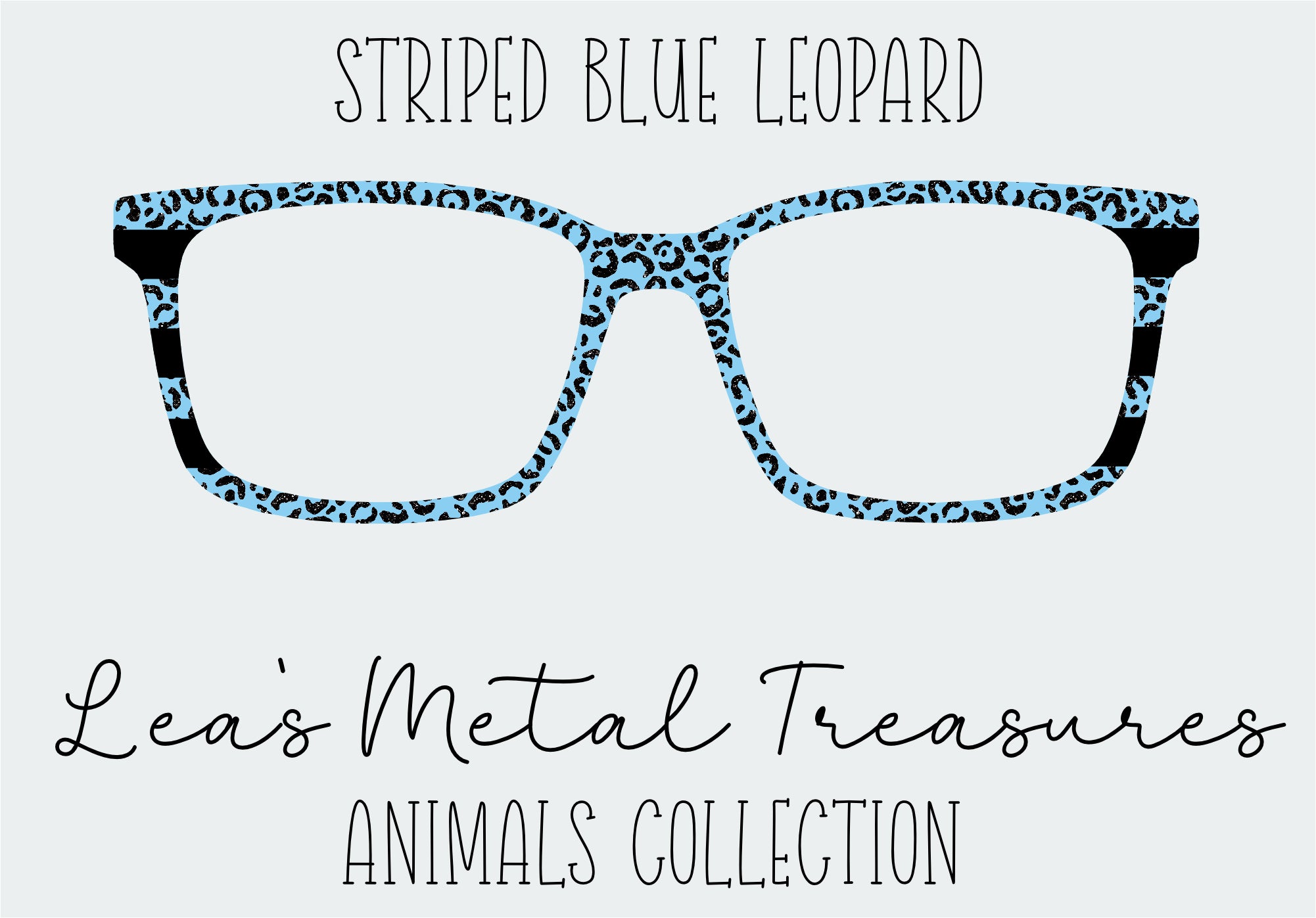 Twinkle Leopard Striped Blue Leopard Eyewear Frame Toppers – Twinkle Twinkle Tees