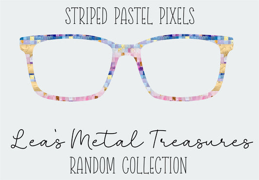 Striped Pastel Pixels Eyewear Frame Toppers