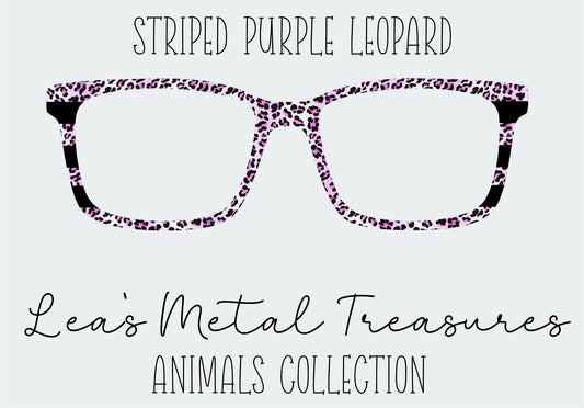 Striped Purple Leopard Eyewear Frame Toppers
