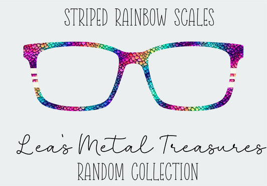 Striped Rainbow Scales Eyewear Frame Toppers