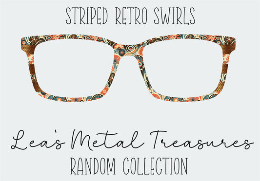 Striped Retro Swirls Eyewear Frame Toppers