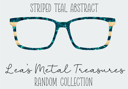 Striped Teal Abstract Eyewear Frame Toppers