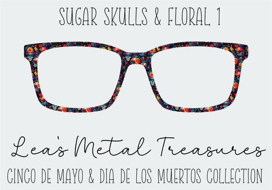 Sugar Skulls and Floral 1 Eyewear Frame Toppers