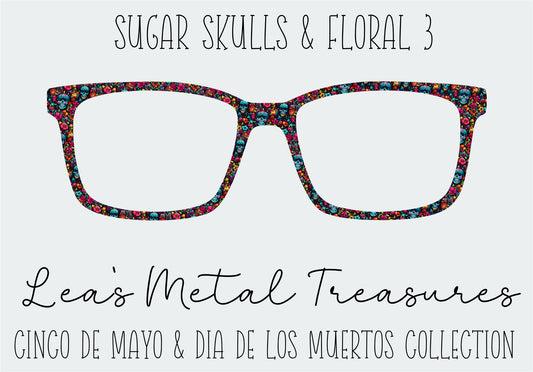 Sugar Skulls and Floral 3 Eyewear Frame Toppers