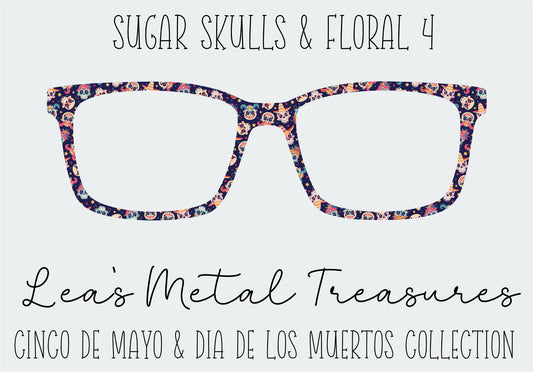 Sugar Skulls and Floral 4 Eyewear Frame Toppers