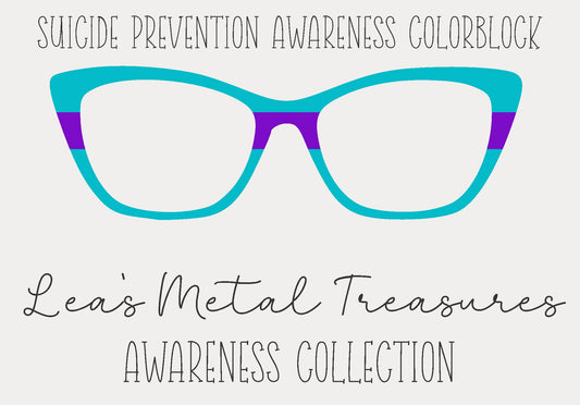 Suicide Prevention Awareness Colorblock  Eyewear Frame Toppers