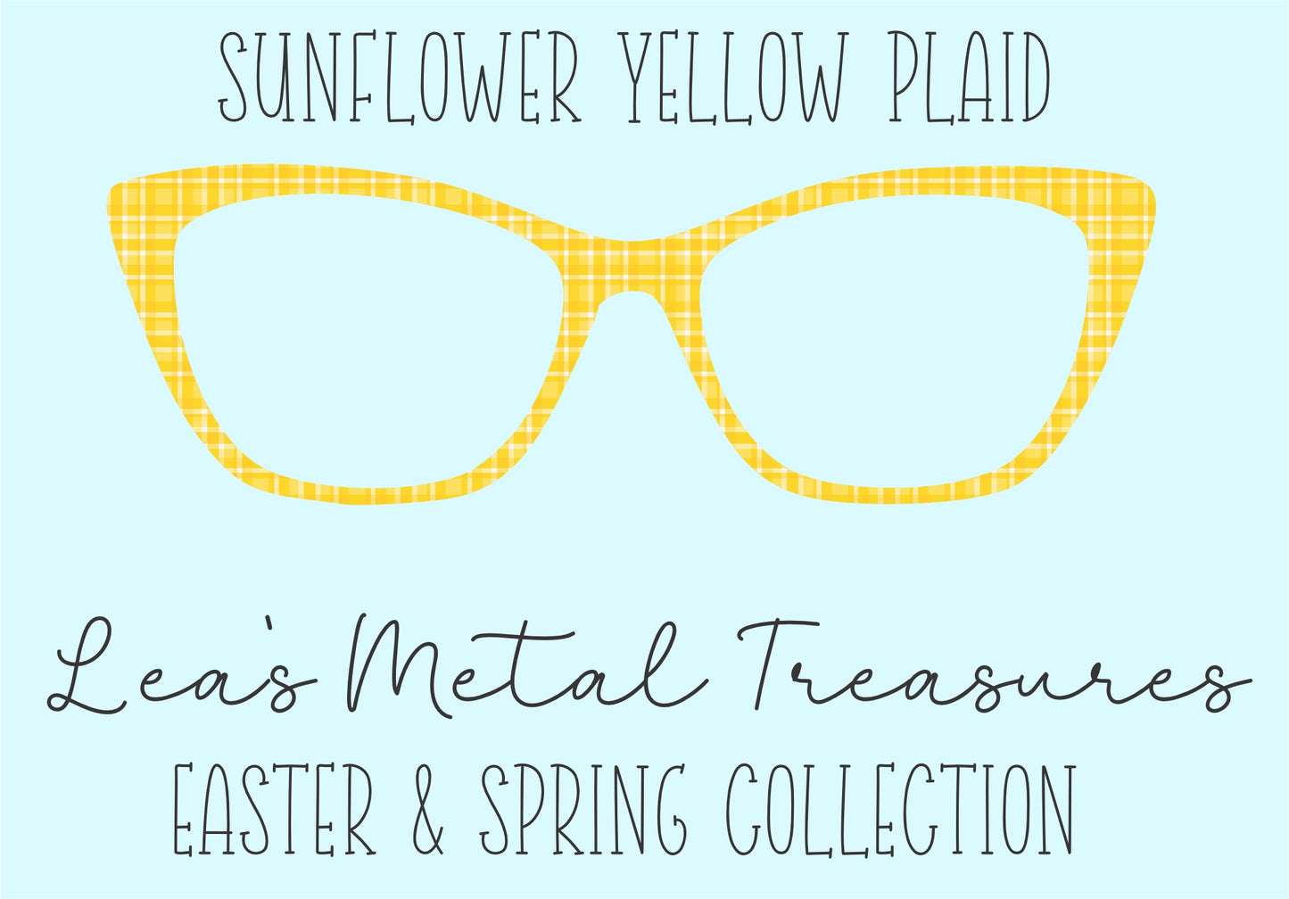 Sunflower Yellow Plaid • Magnetic Eyeglasses Toppers