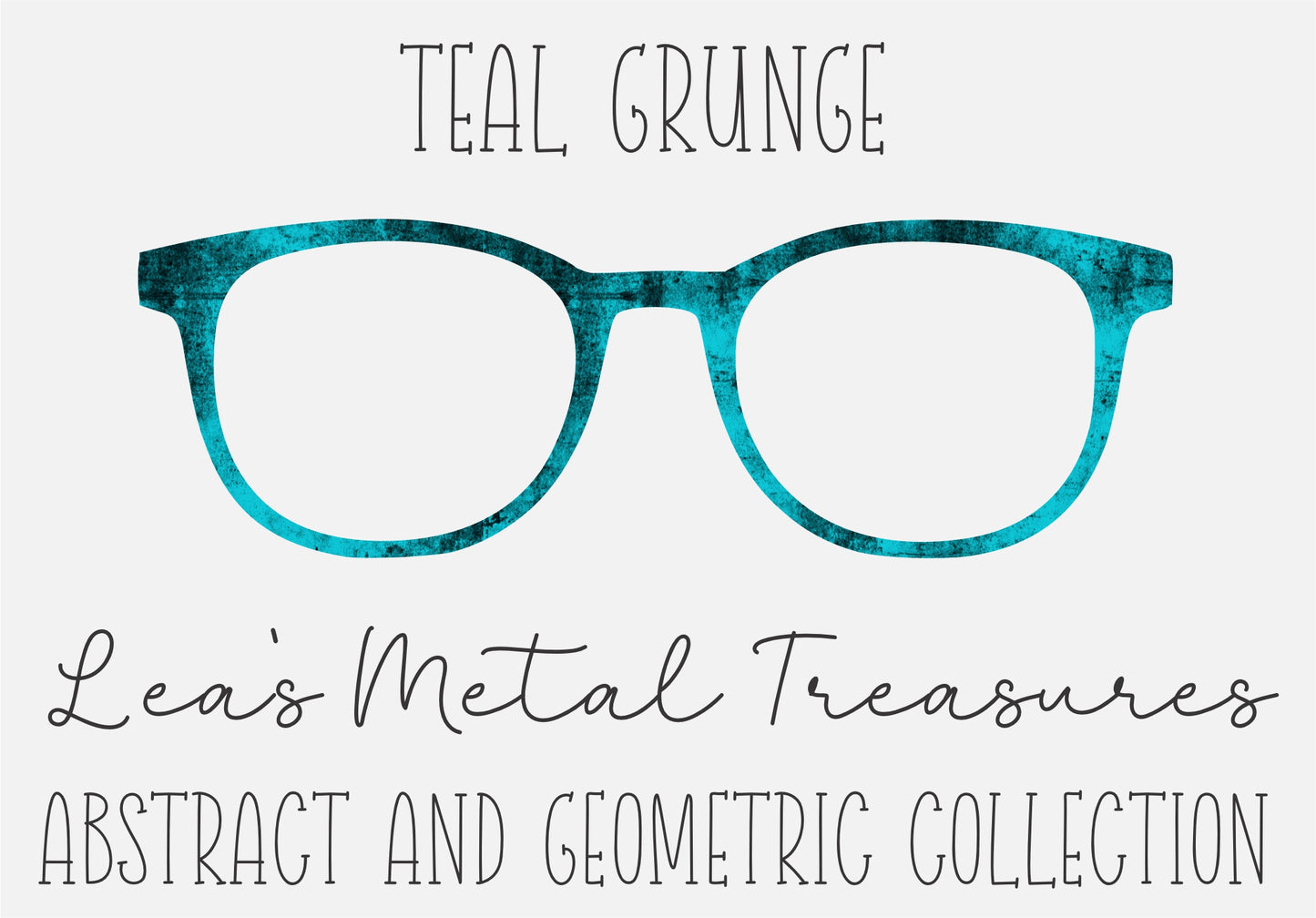 TEAL GRUNGE Eyewear Frame Toppers COMES WITH MAGNETS