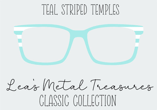 Teal Striped Templates Eyewear Frame Toppers