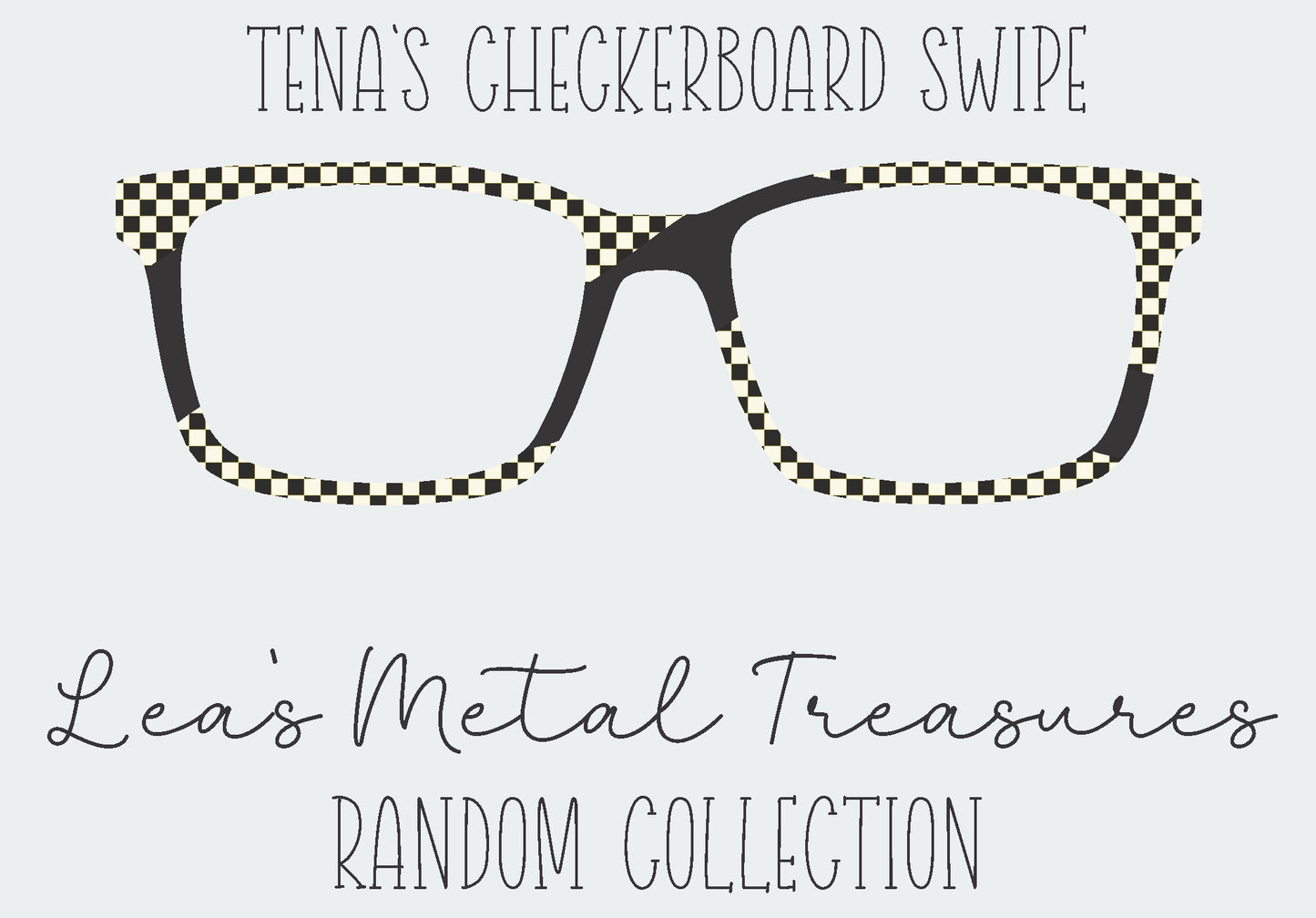 Tena's Checkerboard Swipe Eyewear Frame Toppers