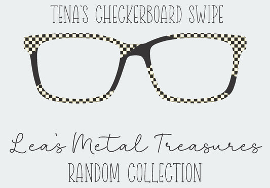 Tena's Checkerboard Swipe Eyewear Frame Toppers