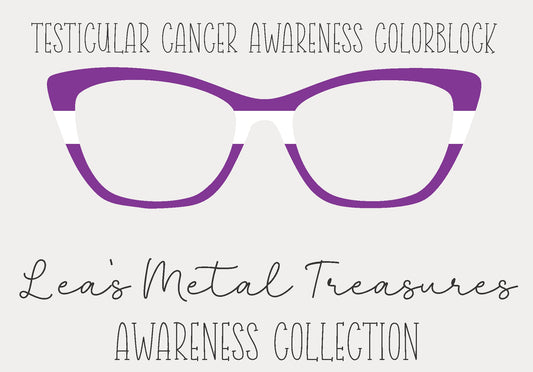 Testicular Cancer Awareness Colorblock  Eyewear Frame Toppers