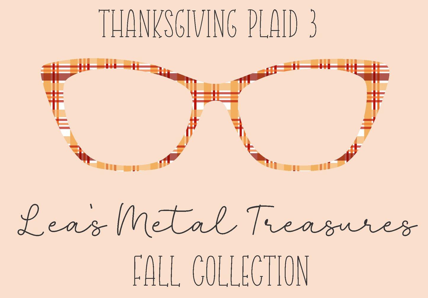 Thanksgiving Plaid 3 Eyewear Frame Toppers