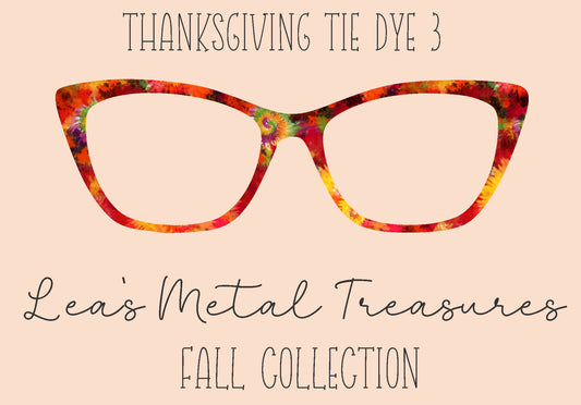 Thanksgiving Tie Dye 3 Eyewear Frame Toppers
