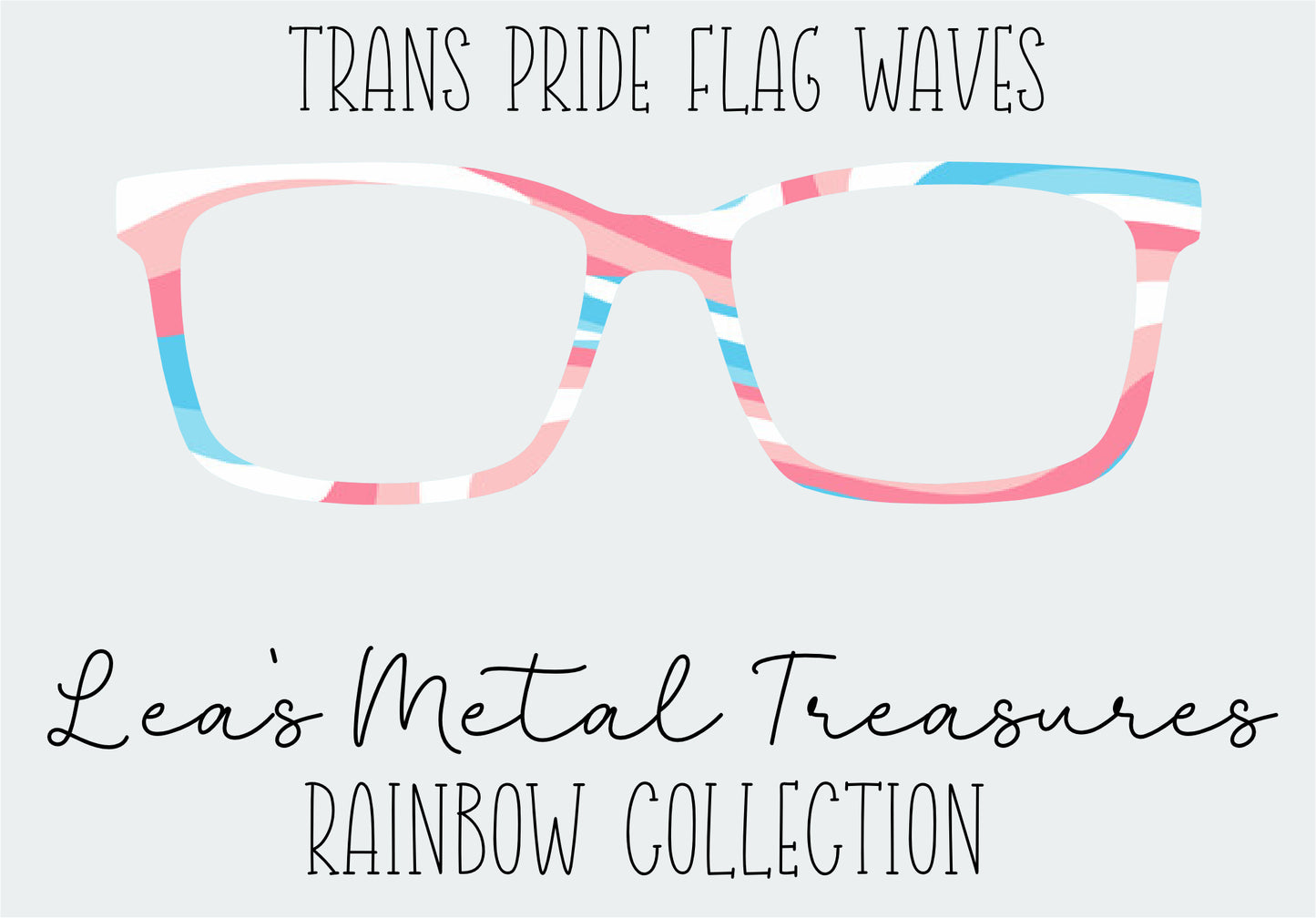 Trans Pride Flag Waves Eyewear Frame Toppers